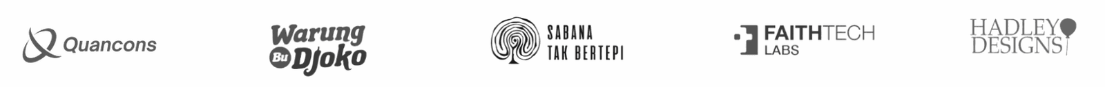 Quancons.id, Warung Bu Djoko, Sabana Tak Bertepi and other client logos