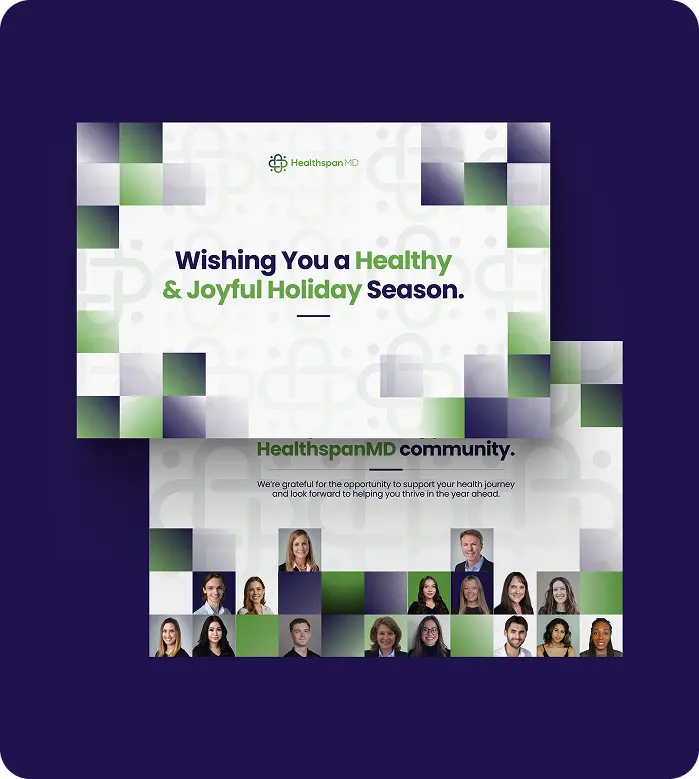 HealthspanMD holiday greeting card