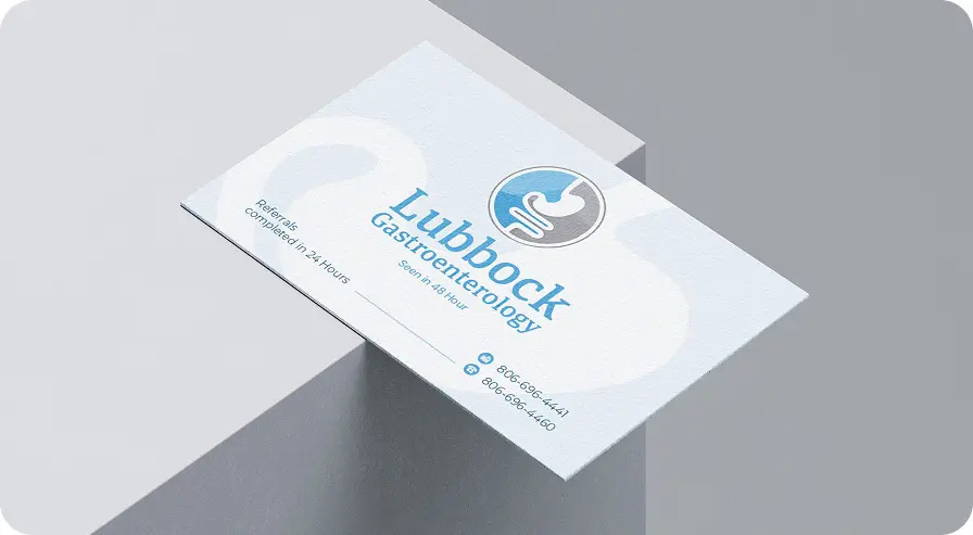 Lubbock Gastroenterology business card
