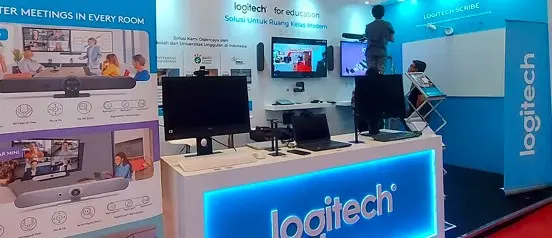 Exhibition booth for Logitech produced by Laut Idea